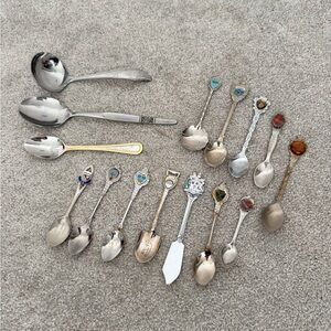 Assorted Souvenir Spoons Collection